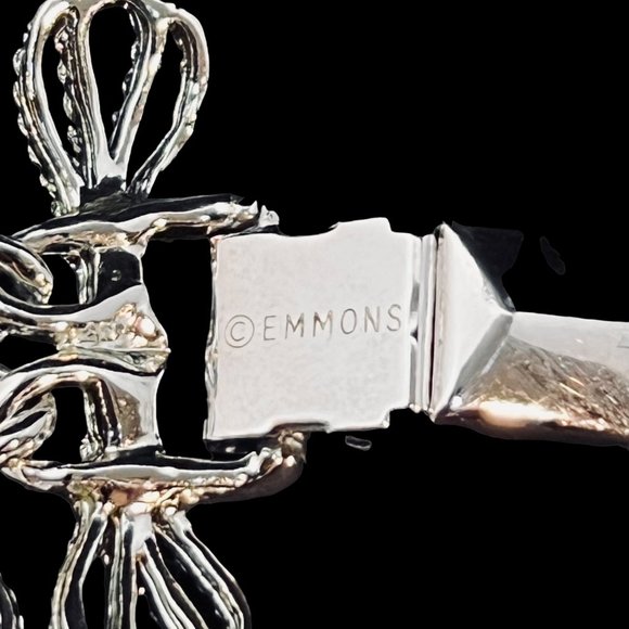Emmons Chunky Silver Tone Open Work Link Bracelet (4680) - Picture 7 of 8